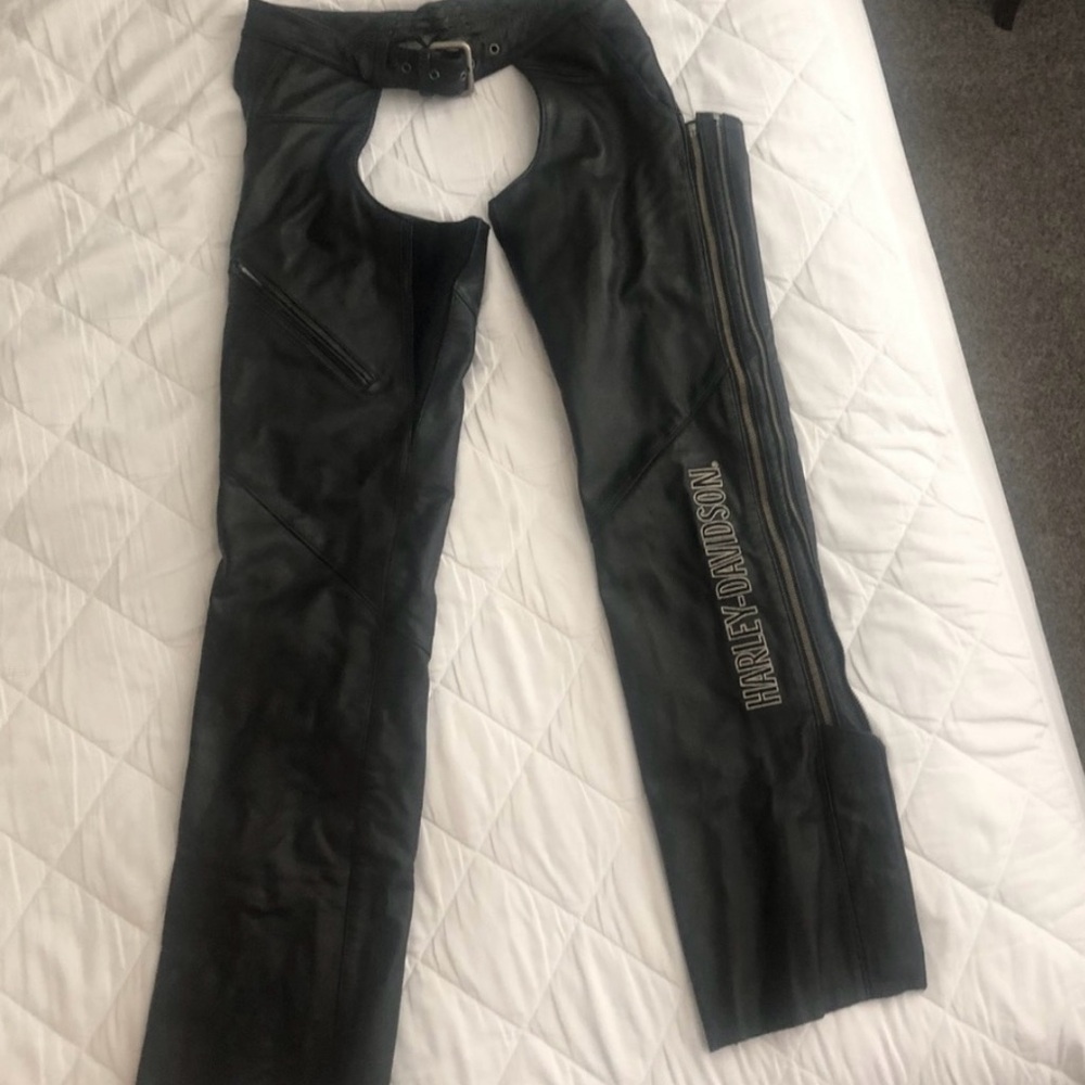 Harley Davidson black woman’s leather chaps